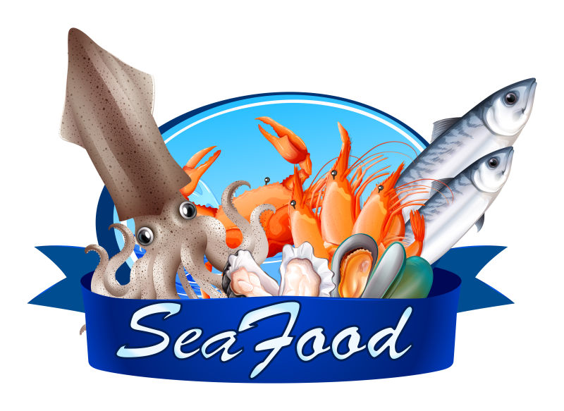 海洋珍饈 矢量卡通海鮮插圖的魅力與應(yīng)用